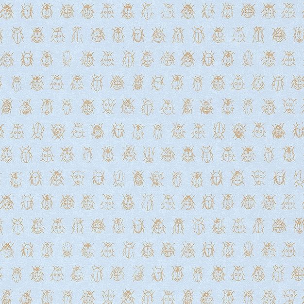 Hellblaue Tapete mit goldenen Käfern 375035, Pip Studio 4, Eijffinger