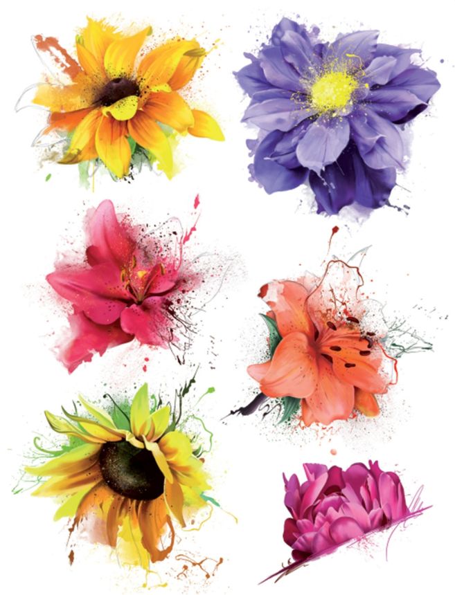 Selbstklebende Wanddekoration F 1058, Flowers, AG Design