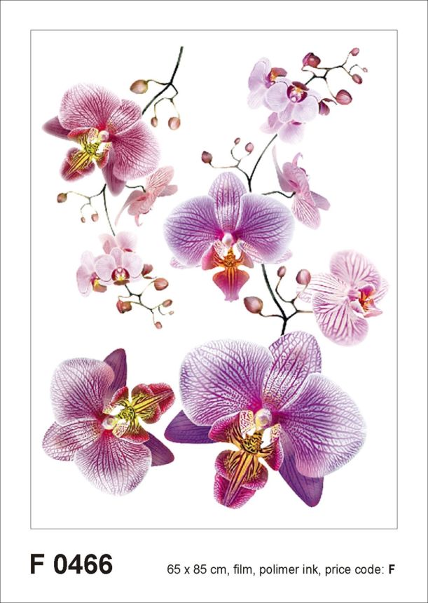 Selbstklebende Wanddekoration F 0466, Rosa Orchideenblüten, AG Design