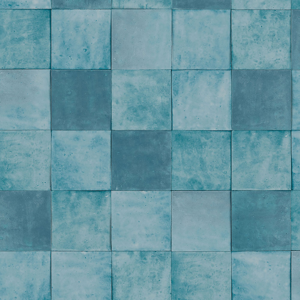 Blaue geometrische abwaschbare Tapete 45728 Zellige, Marburg