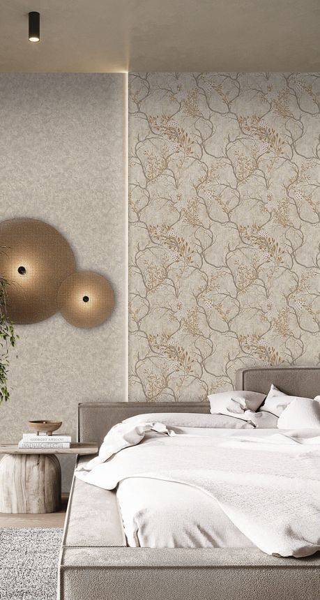 Braune Luxustapete, Zweige, Blüten 72958, Zen, Emiliana Parati 