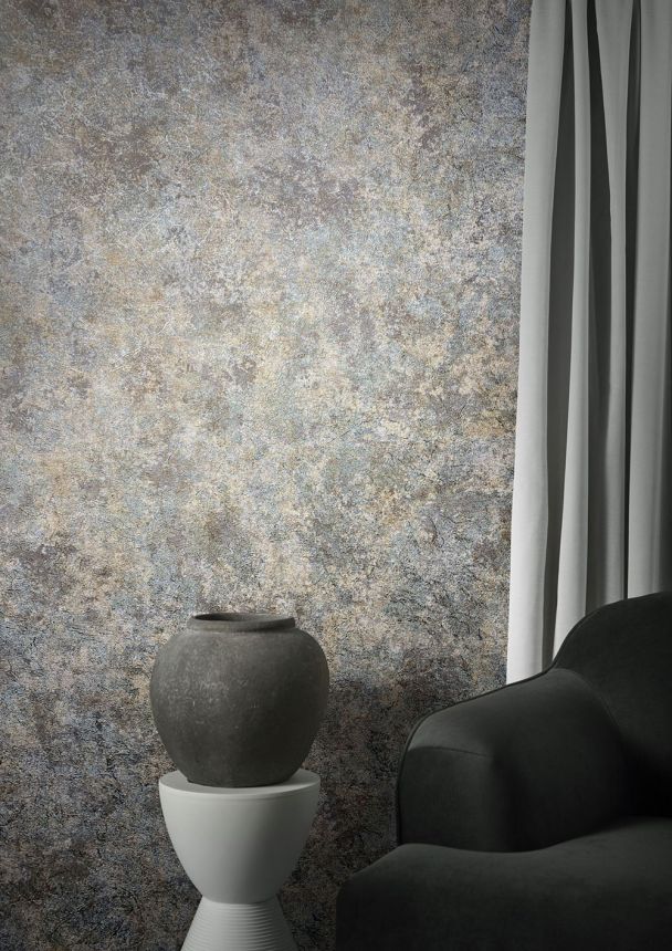 Metallic, grün-beige Tapete, Vintage-Putz 33205, Natural Opulence, Marburg