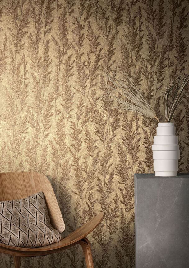 Luxus, Bronzetapete, Grashalme 33208, Natural Opulence, Marburg