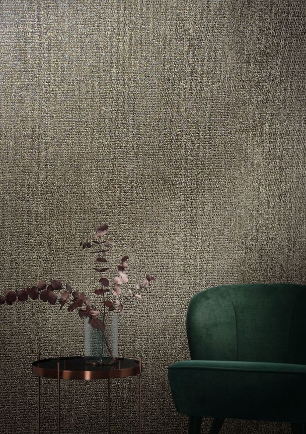 Luxustapete braun-gold, Stoffimitation 33217, Natural Opulence, Marburg