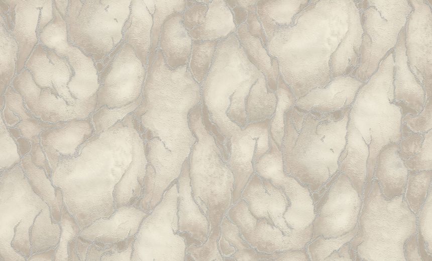 Luxuriöse beige-silberne Vliestapete, Steinimitat, 86030, Valentin Yudashkin 5, Emiliana Parati