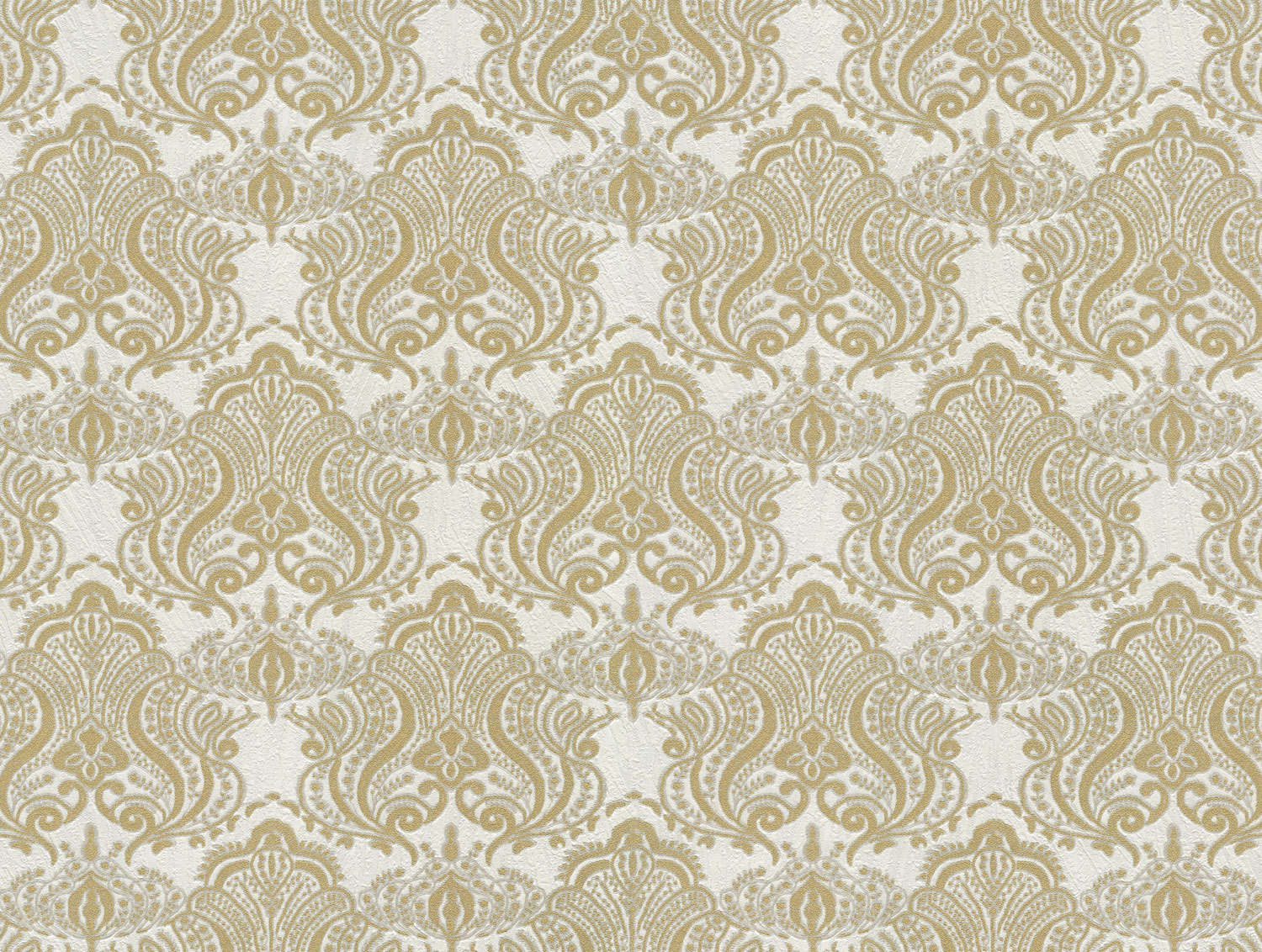 Luxuriöse weiß-goldene Vlies-Barocktapete, 86075, Valentin Yudashkin 5, Emiliana Parati
