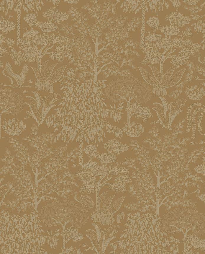 Ocker-goldene Tapete mit Bäumen,  333112  Pip Studio 6, Eijffinger