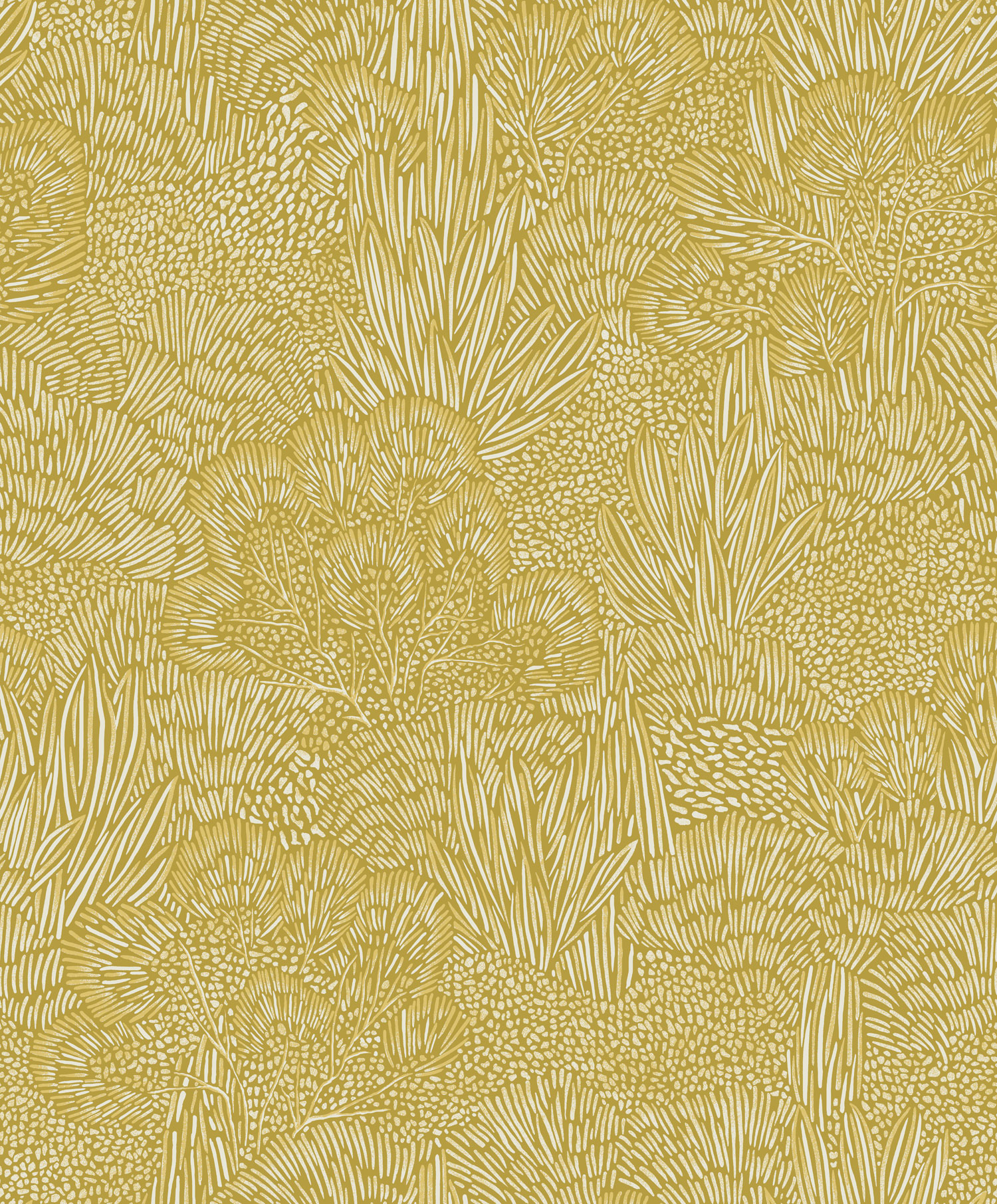 Goldgelbe Vliestapete, Landschaft, Bäume, BA26061, Brazil, Decoprint
