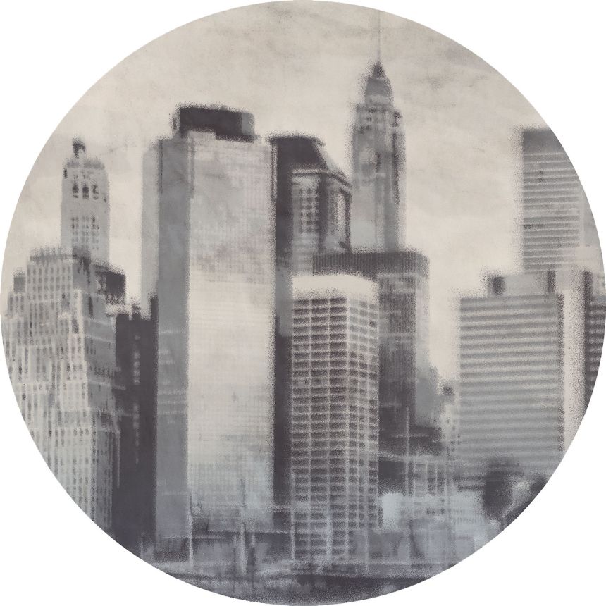 Vorgeklebte kreisförmige Vliestapete, Stadt, PLC028, Platinum Shapes, Decoprint