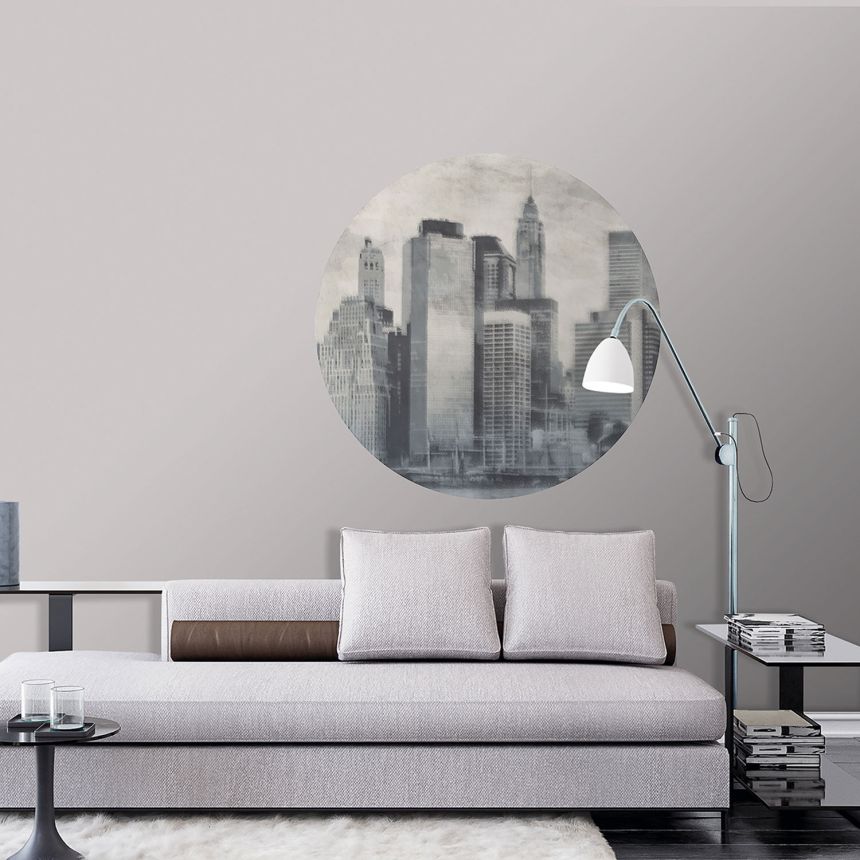 Vorgeklebte kreisförmige Vliestapete, Stadt, PLC028, Platinum Shapes, Decoprint