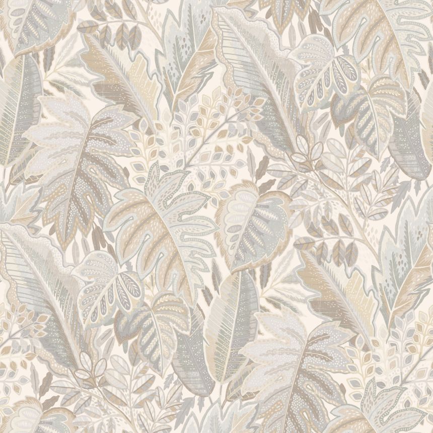 Beige Tapete mit Blättern, A58402, Vavex 2025