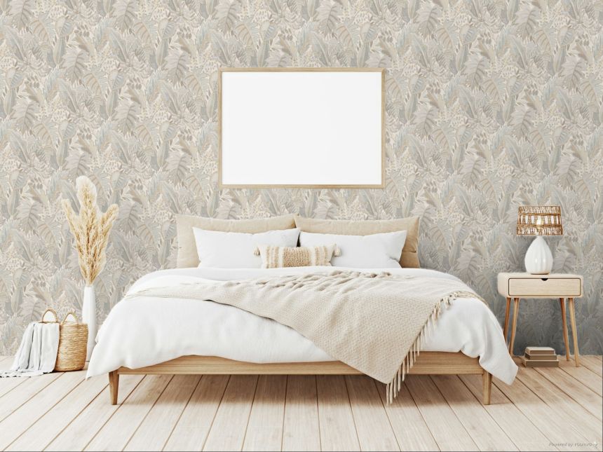 Beige Tapete mit Blättern, A58402, Vavex 2025