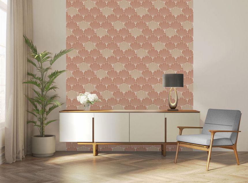 Braune und goldene Blumentapete, M64005, Elegance, Ugepa