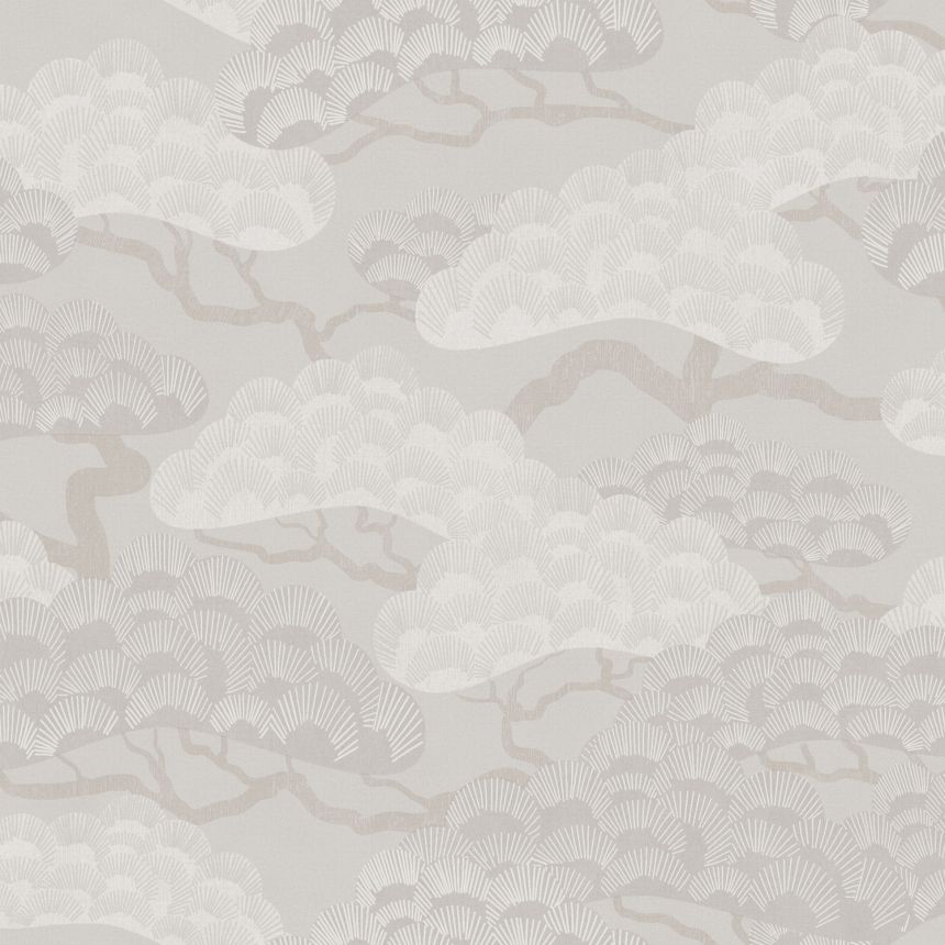 Grau-beige Tapete, Zweige, Bäume, M64407, Elegance, Ugepa