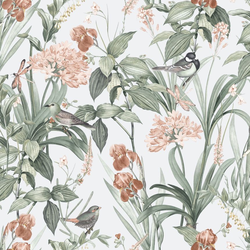 Tapete mit Blumen und Vögeln, M64704 Botanique, Ugepa