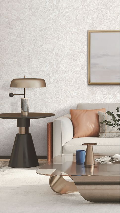 Cremefarbene Luxustapete, Marmorimitat, TP422982, Exclusive Threads, Design ID