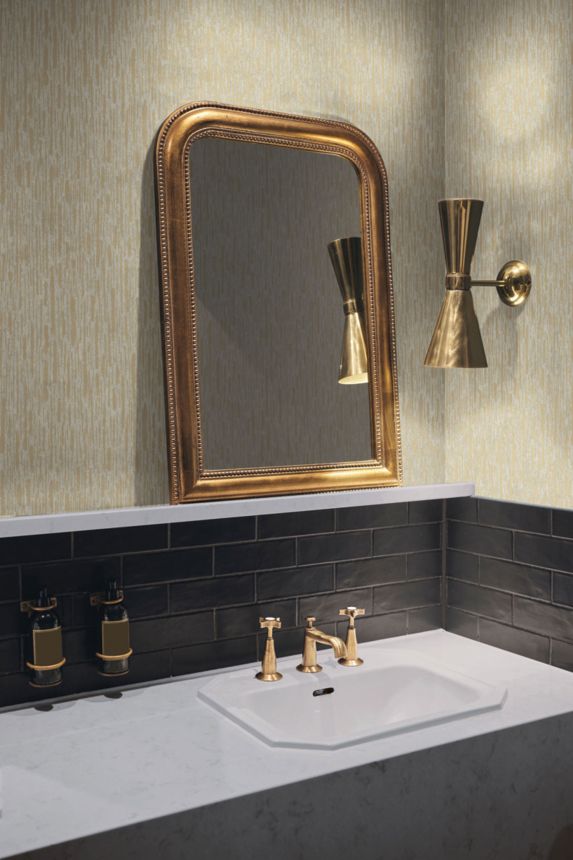 Beige-goldene Tapete, MD7152, Modern Metals, York