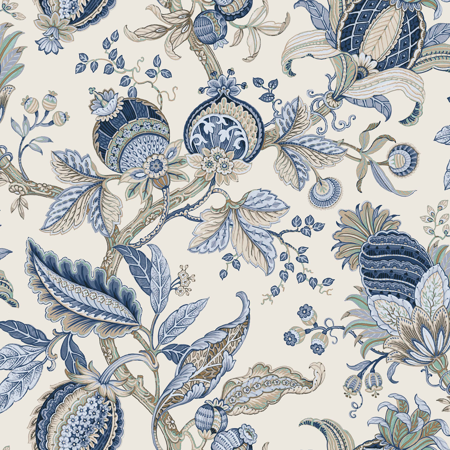 Beige florale Vliestapete, 84040, Blooming Garden, Cristiana Masi by Parato