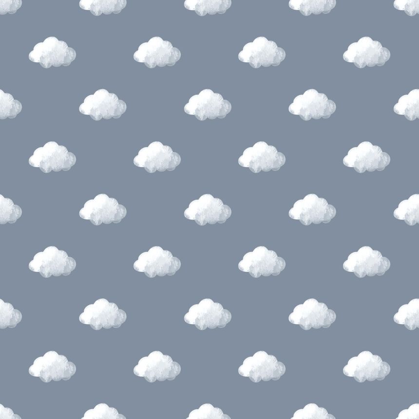 Blaue Kindertapete mit Wolken, 14833, Happy, Parato