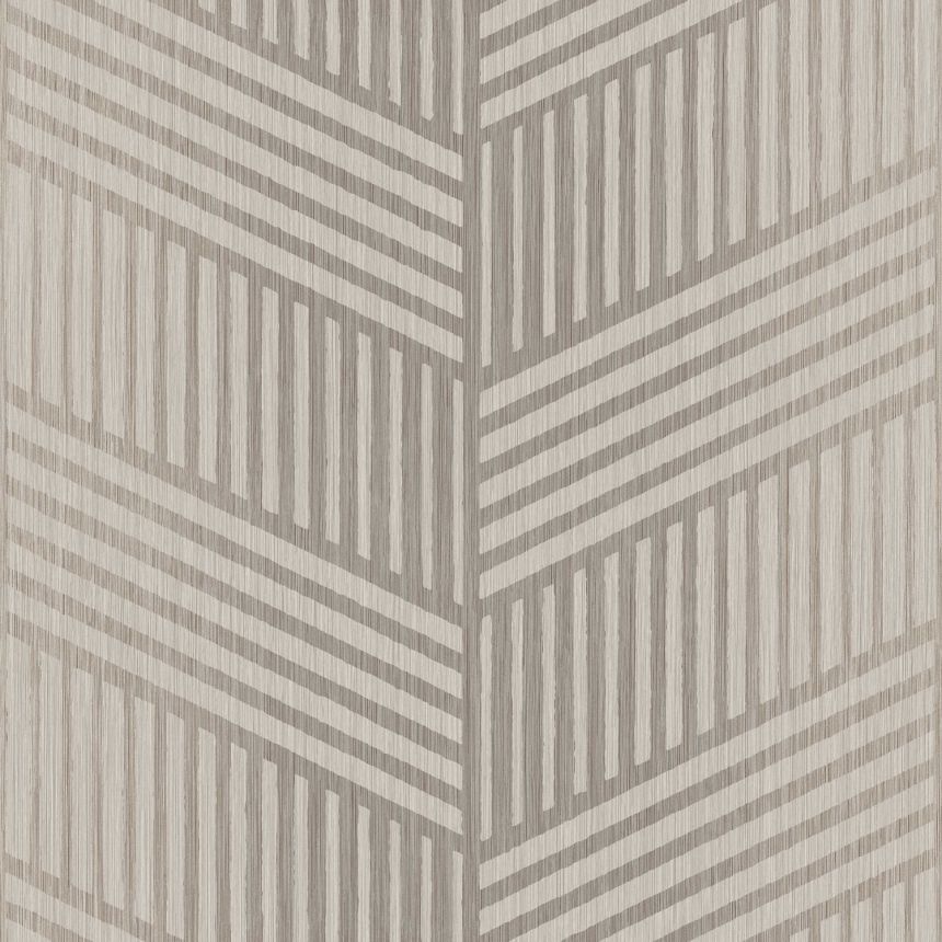 Grau-beige Vliestapete, geometrisches Muster, 24481, Textum, Cristiana Masi by Parato