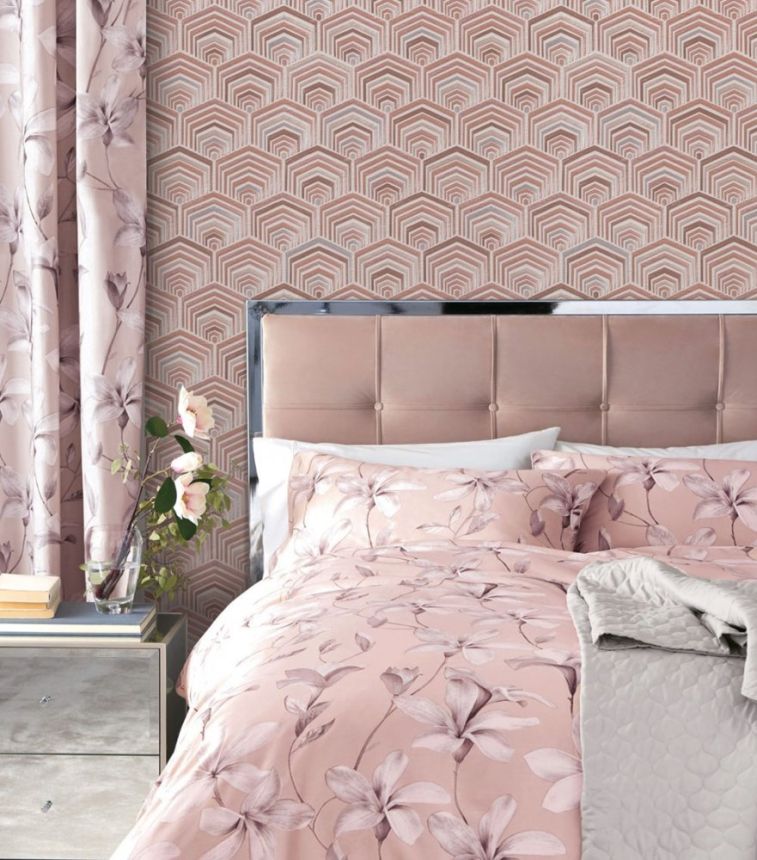 Geometrische Vliestapete, rot-orange, DE120045, Best Sellers, Design ID