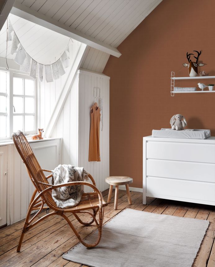 Braune Vliestapete mit Gittermuster 139369, To the Moon and Back, Esta Home