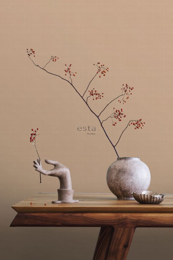 Braune Vliestapete mit Gittermuster 139473, To the Moon and Back, Esta Home