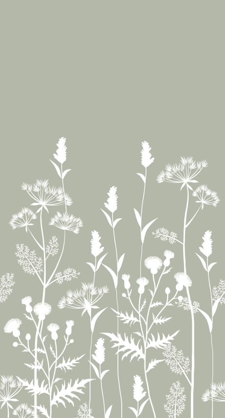 Fototapete, Wiesengräser und Blumen, 159214, Vintage Flowers, Esta Home