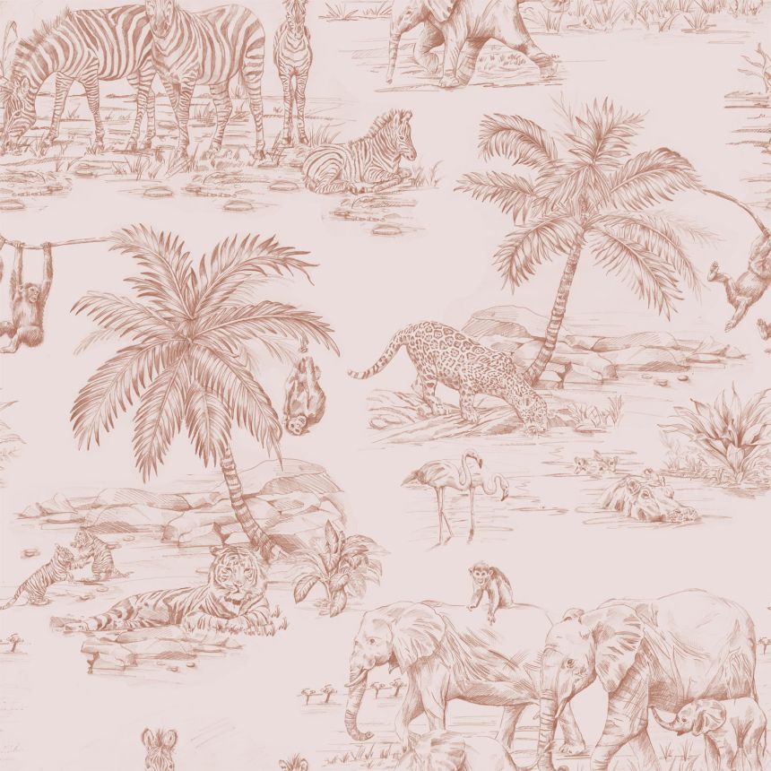 Beige Vliestapete, Tiere, 139348, To the Moon and Back, Esta Home