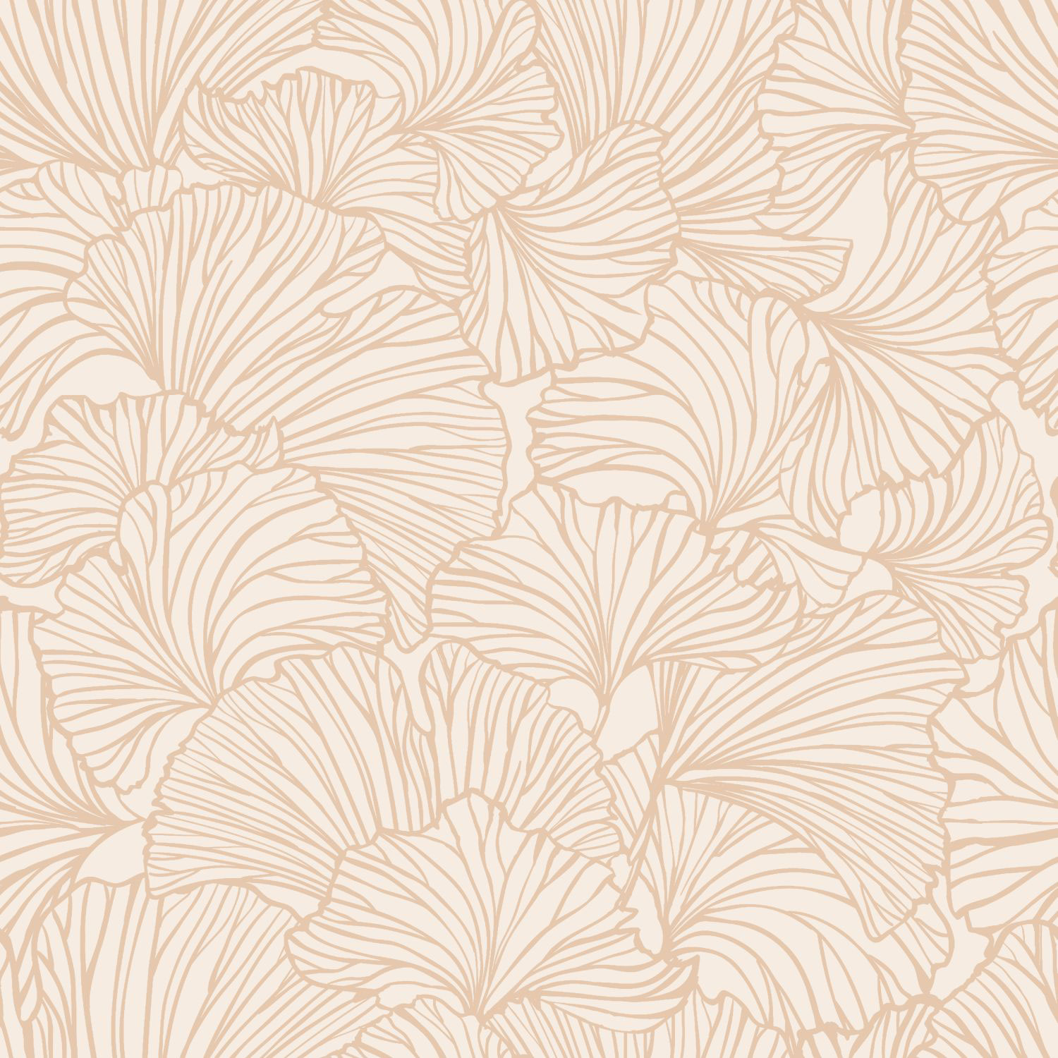 Beige Vliestapete, Blätter, 139488, To the Moon and Back, Esta Home