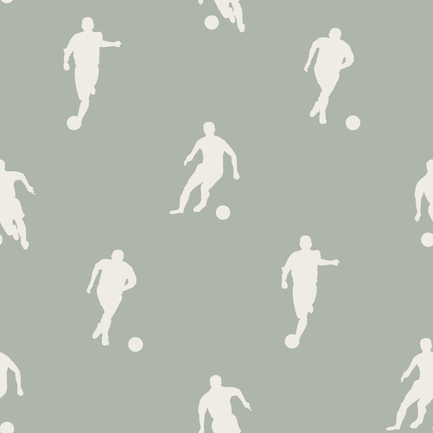 Grüne Vliestapete für Jungen, Fußball, 139505, To the Moon and Back, Esta Home