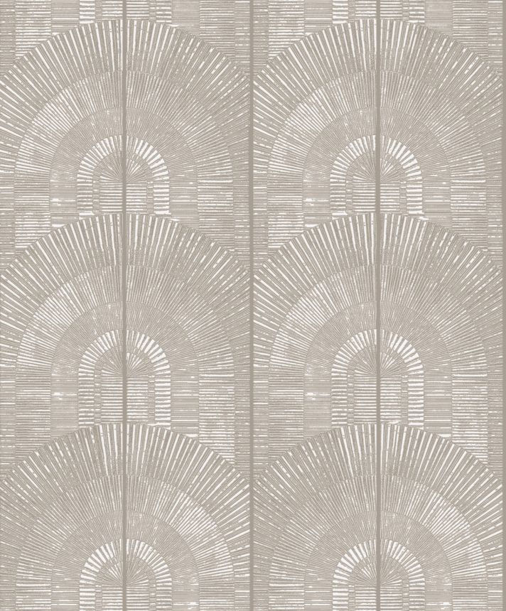 Luxuriöse grau-beige Tapete Art Deco, SPI802, Spirit of Nature, Khroma by Masureel