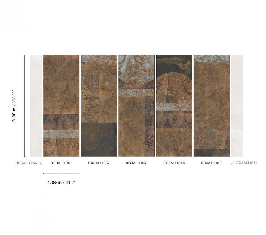 Fototapete, brauner Marmor, DG3ALI1055, Wall Designs III, Khroma by Masureel
