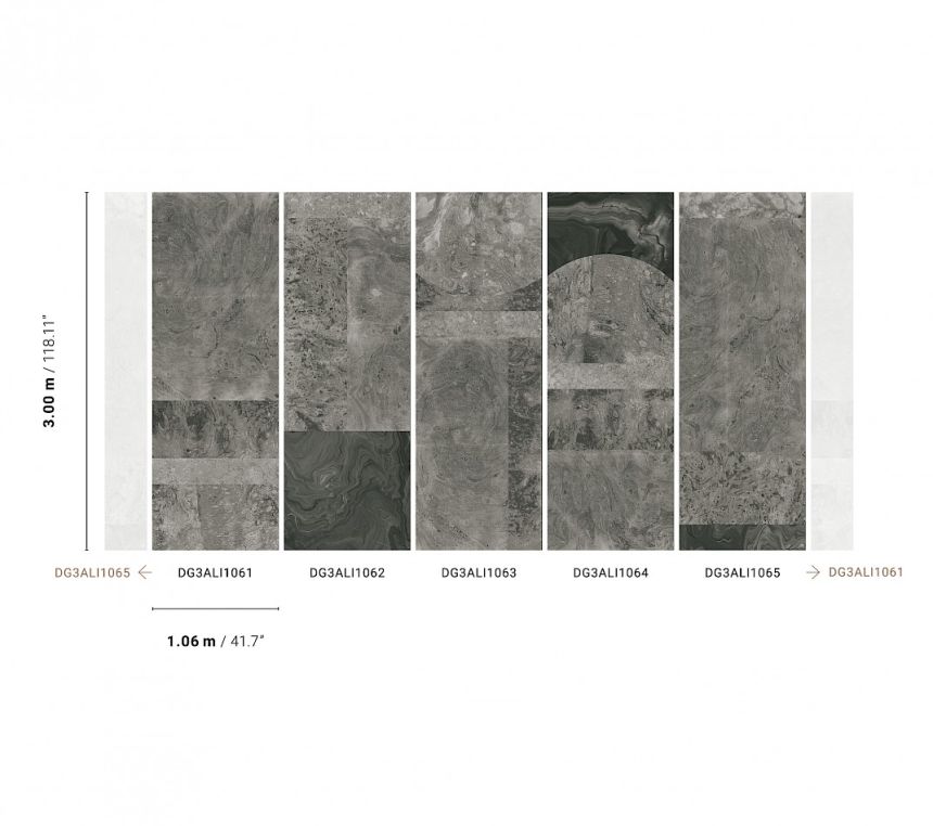 Fototapete, Grauer Marmor, DG3ALI1065, Wall Designs III, Khroma by Masureel