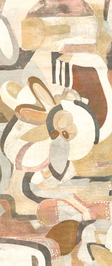 Braun-beige grafische Fototapete, DG3WAR1011, Wall Designs III, Khroma by Masureel