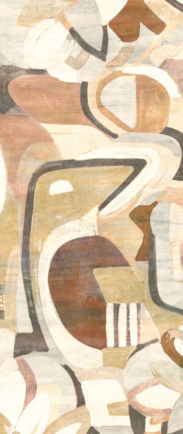 Braun-beige grafische Fototapete, DG3WAR1012, Wall Designs III, Khroma by Masureel