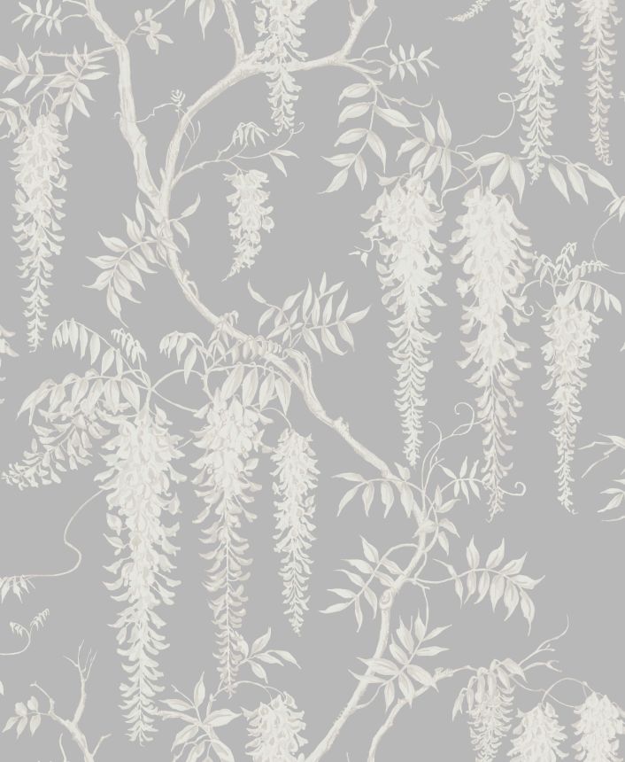 Graue Blumentapete, 118252, Next