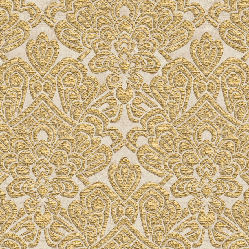 Luxuriöse goldbeige Barocktapete, Z18931, Trussardi 7, Zambaiti Parati