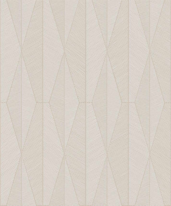 Grau-beige Tapete mit geometrischem Muster, YSA302, Mysa, Khroma by Masuree