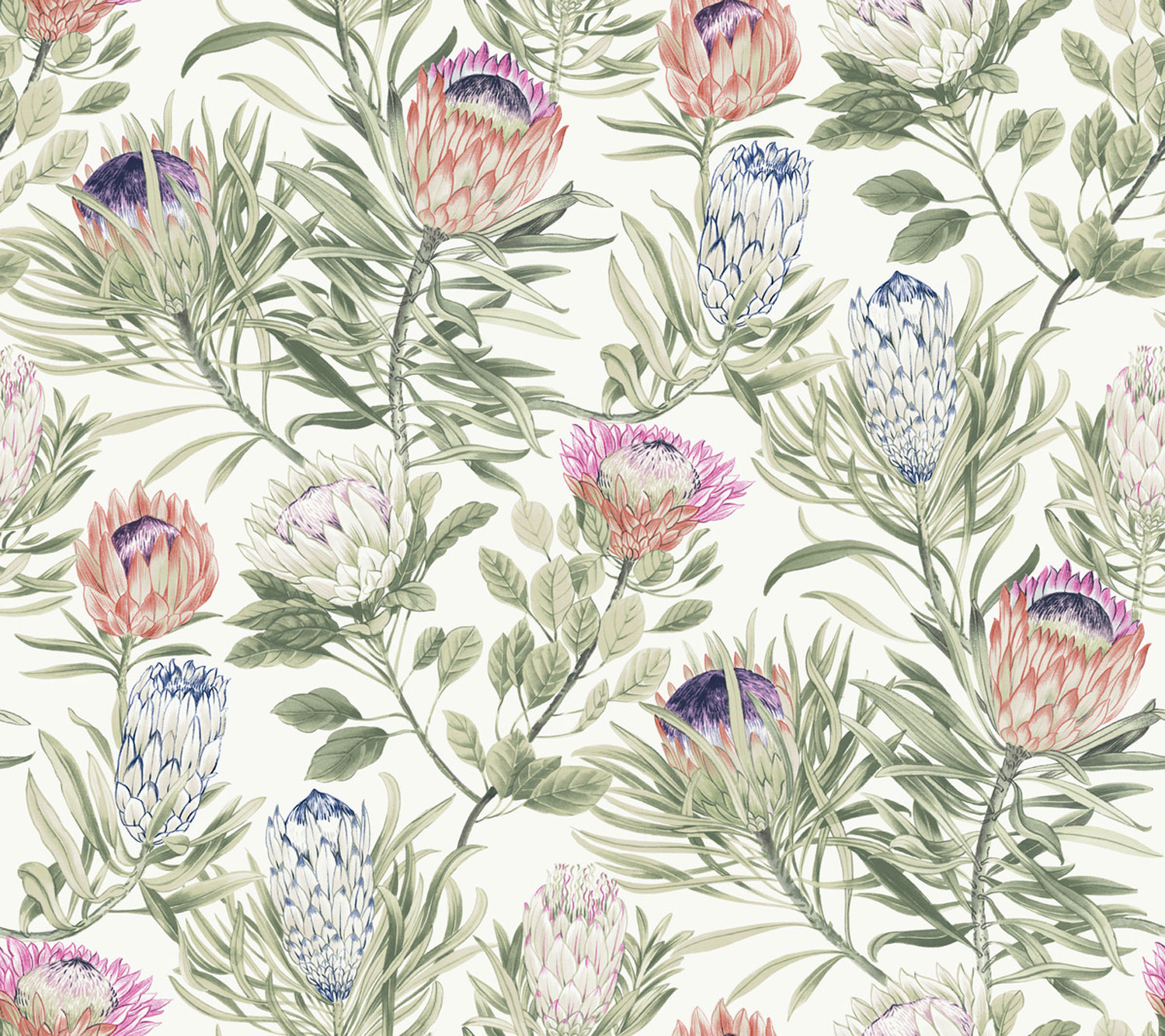 Weiße Vliestapete mit Blumenmuster, BL1752, Blooms Second Edition Resource Library, York