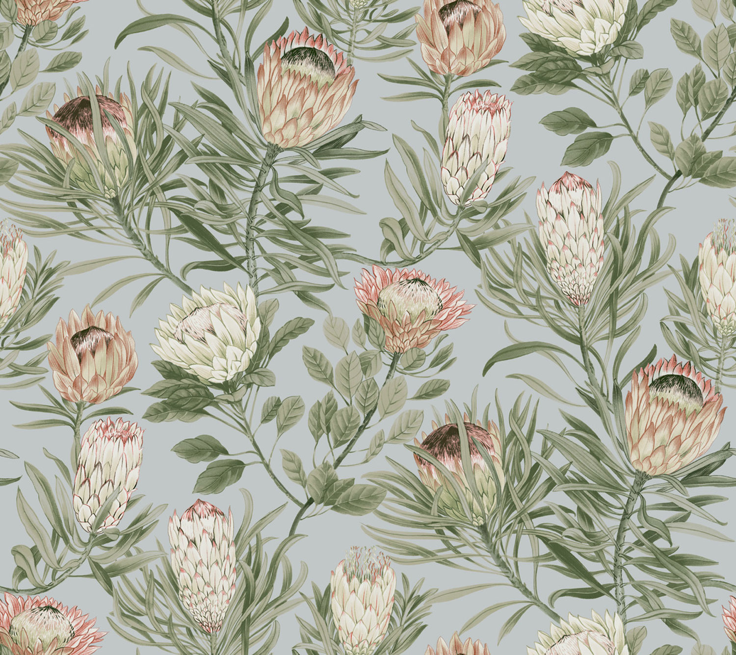 Blaue florale Vliestapete, BL1755, Blooms Second Edition Resource Library, York