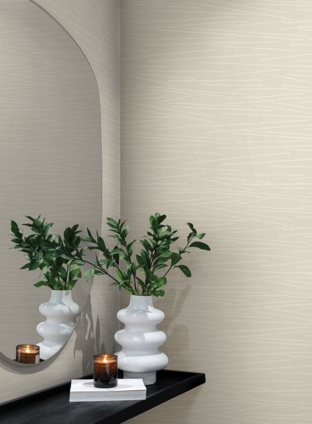 Beige Vliestapete, geprägte Linien, EV3932, Candice Olson Casual Elegance, York