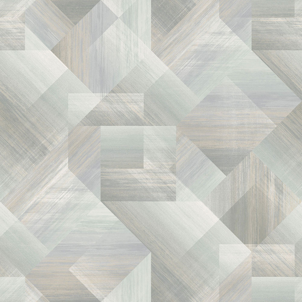 Blaugraue Tapete mit geometrischen Mustern, UR3209, Universe 4, Grandeco