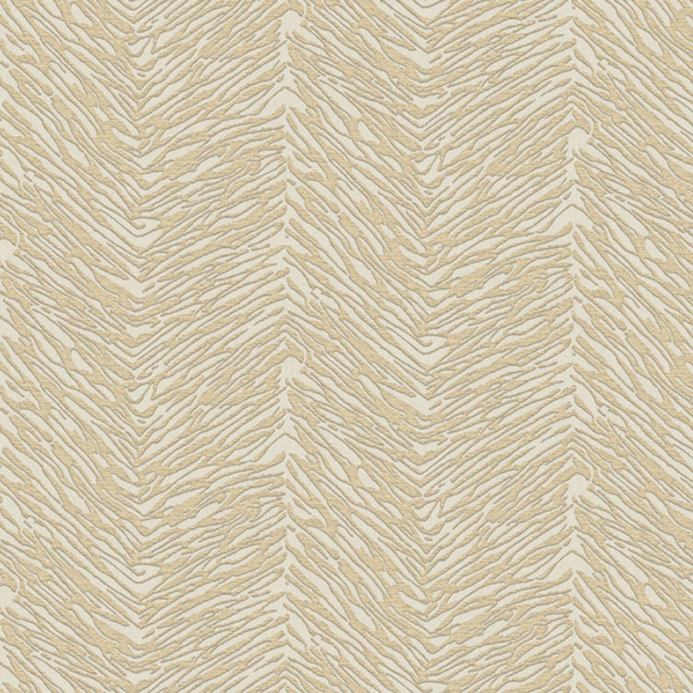 Beige-goldene Vliestapete 07705, Makalle II, Limonta