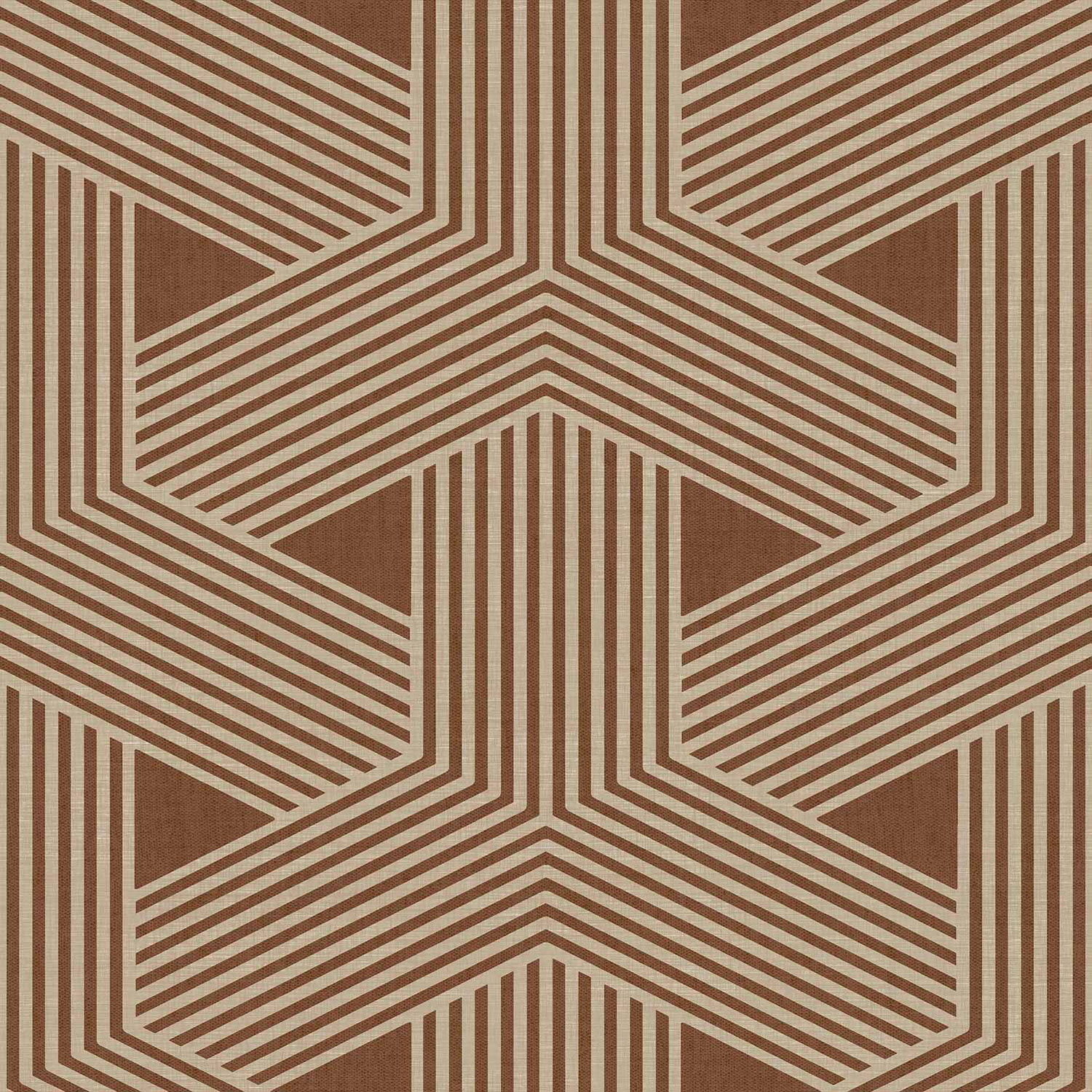 Braune Vliestapete, geometrisches Muster,  30134, Energie, Cristiana Masi by Parato