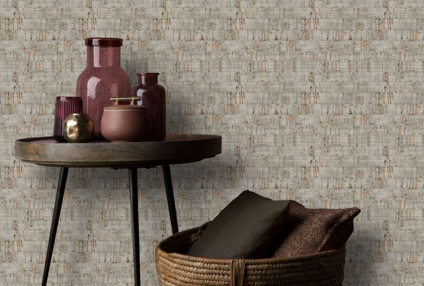 Tapete in grau-bronzener Korkoptik, NHW1028, Perla, Decoprint