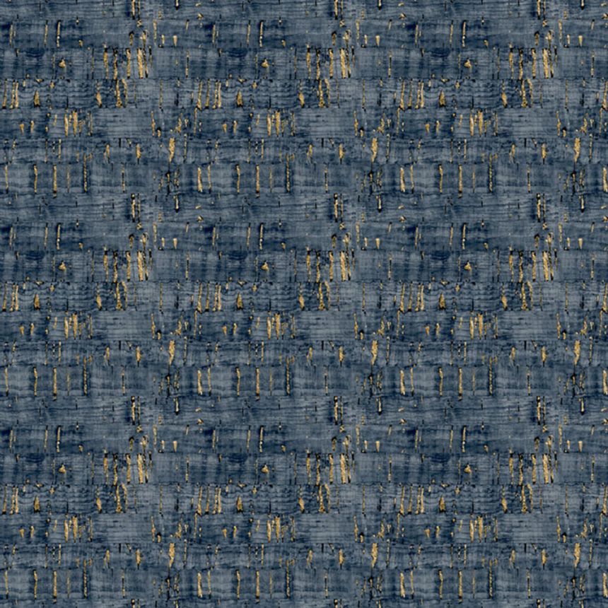 Tapete in blau-bronzener Korkoptik, NHW1031, Perla, Decoprint