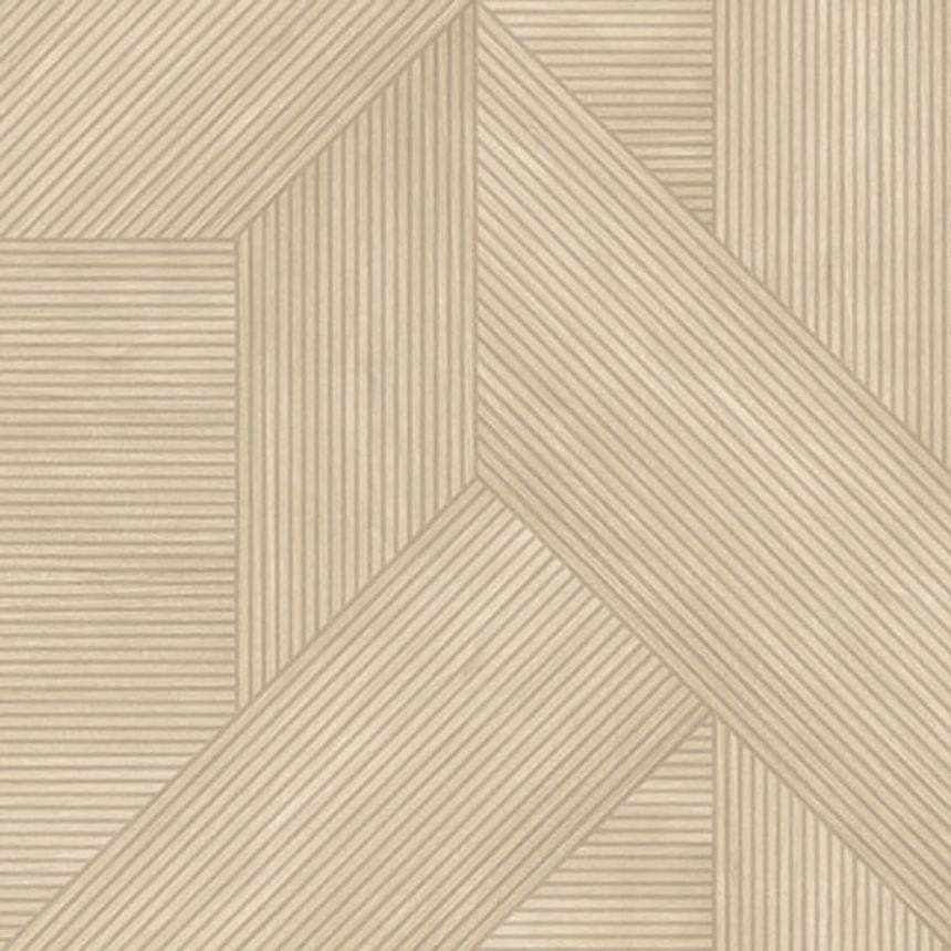Geometrische Tapete in grau-beige, RE25180, Reflect, Decoprint