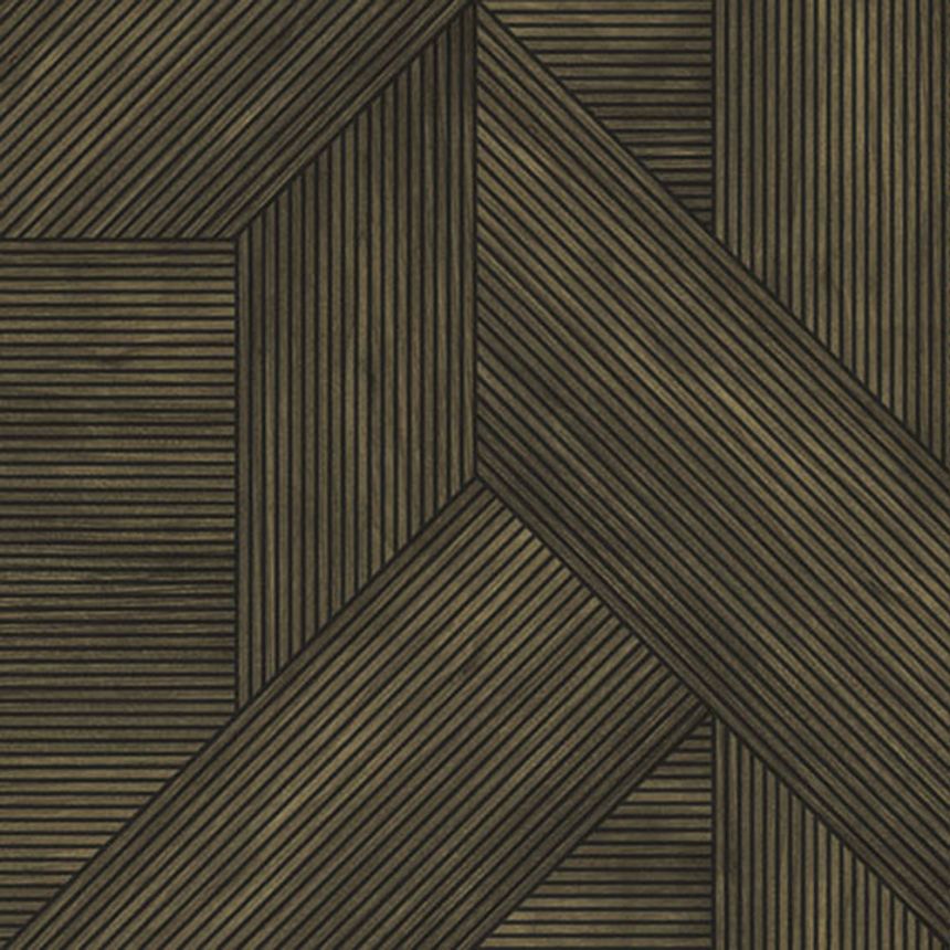 Geometrische Tapete in braun-schwarz, RE25183, Reflect, Decoprint