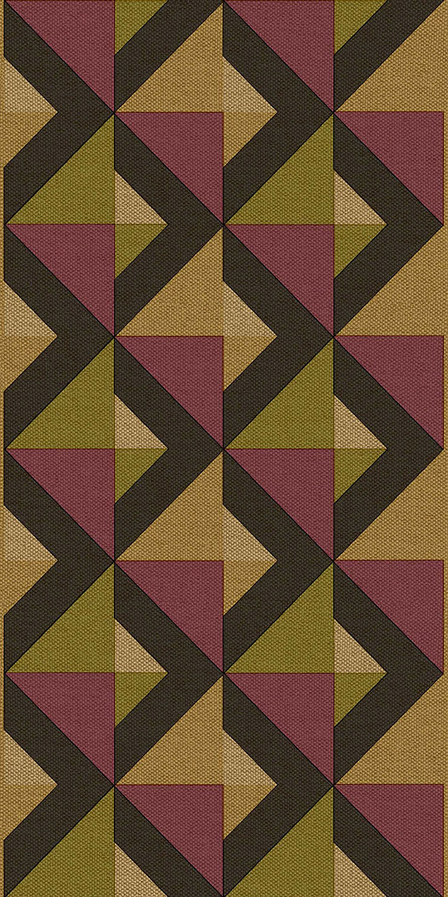 Geometrische Vliestapetenbordüre, burgunderrot, B39099, Arché, Cristiana Masi by Parato